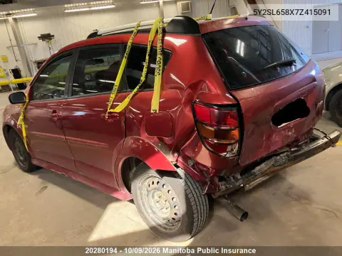 2007 Pontiac Vibe VIN 5Y2SL658X7Z415091 фото 3