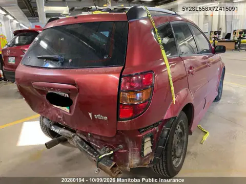 2007 Pontiac Vibe VIN 5Y2SL658X7Z415091 фото 4