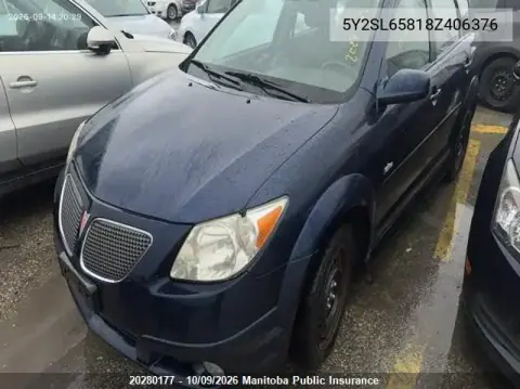 2008 Pontiac Vibe VIN 5Y2SL65818Z406376 фото 2