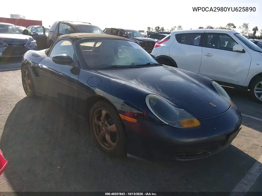 WP0CA2980YU625890 Porsche Boxster 2000 — повреждение Естественный износ, фото до ремонта