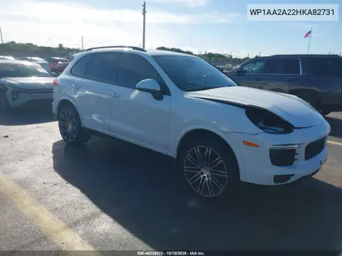 WP1AA2A22HKA82731 — 2017 Porsche Cayenne, Передняя часть, фото до ремонта