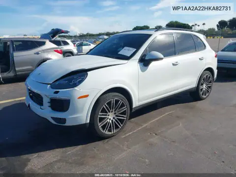 2017 Porsche Cayenne Platinum Edition VIN WP1AA2A22HKA82731 фото 3