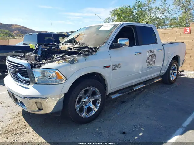 1C6RR6NM4KS722727 — 2019 RAM 1500 Classic Laramie 4X2 5'7 Box, фото 2 с аукциона IAAI 30.09.2026, Пожар двигателя