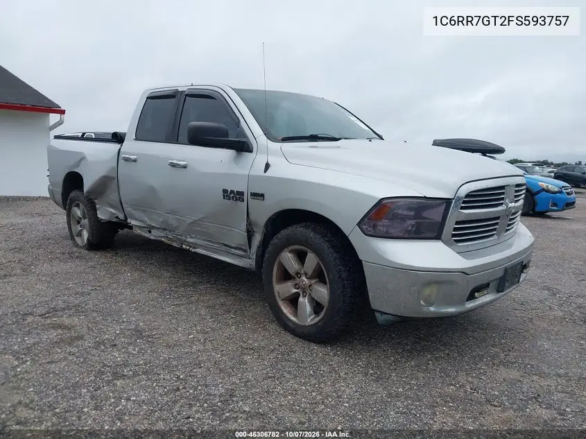 2015 Ram 1500 Big Horn VIN 1C6RR7GT2FS593757 фото 2