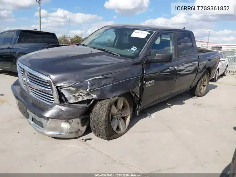 2016 Ram 1500 Big Horn VIN 1C6RR6LT7GS361852 фото 2