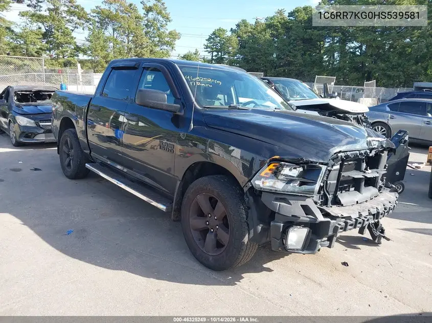 1C6RR7KG0HS539581 — 2017 RAM 1500, фото 2 с аукциона IAAI, Передняя часть