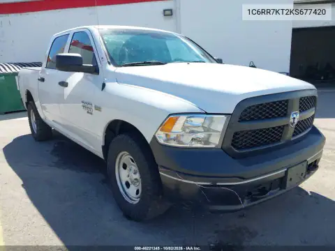 1C6RR7KT2KS677420 — 2019 RAM 1500, Естественный износ, фото до ремонта