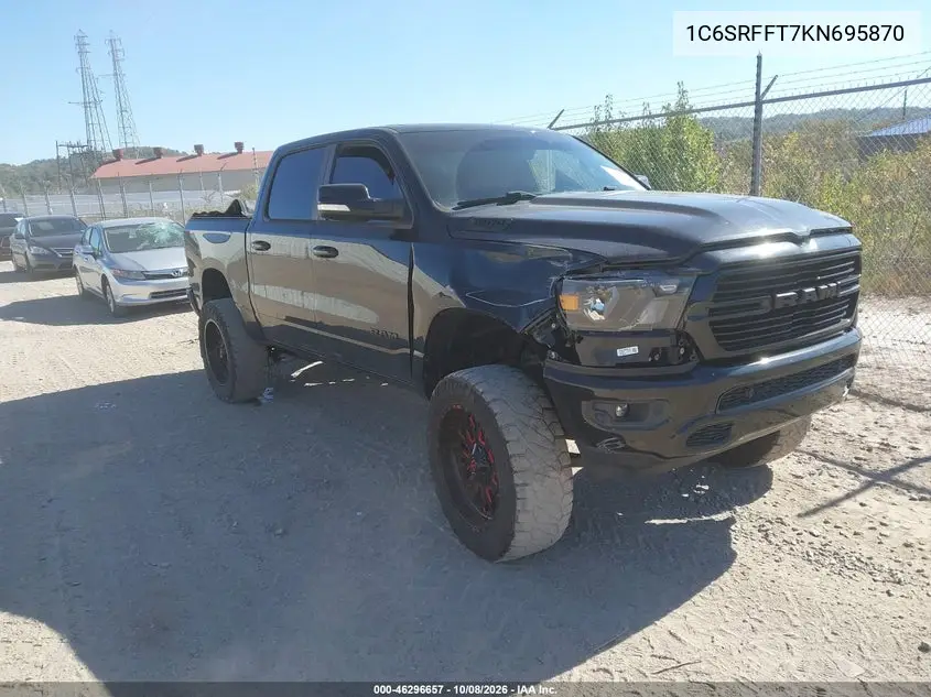 2019 Ram 1500 Big Horn/Lone Star 4X4 5'7 Box VIN 1C6SRFFT7KN695870 фото 2