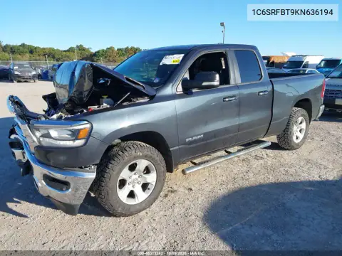 2019 Ram 1500 Big Horn/Lone Star 4X4 6'4 Box VIN 1C6SRFBT9KN636194 фото 3