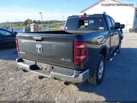 2019 Ram 1500 Big Horn/Lone Star 4X4 6'4 Box VIN 1C6SRFBT9KN636194 фото 5