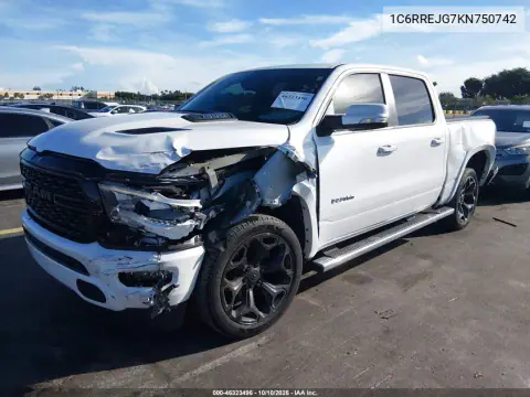 2019 Ram 1500 Laramie 4X2 5'7 Box VIN 1C6RREJG7KN750742 фото 3