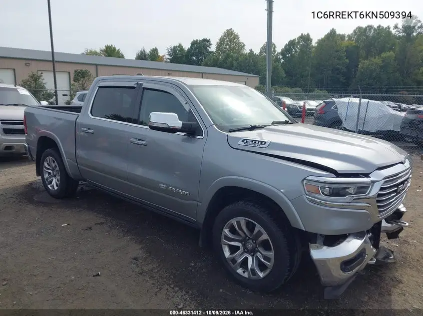 2019 Ram 1500 Longhorn 4X2 5'7 Box VIN 1C6RREKT6KN509394 фото 2