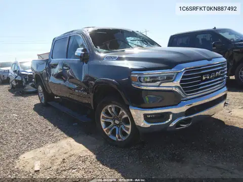 1C6SRFKT0KN887492 — 2019 RAM 1500, Опрокидывание, фото до ремонта