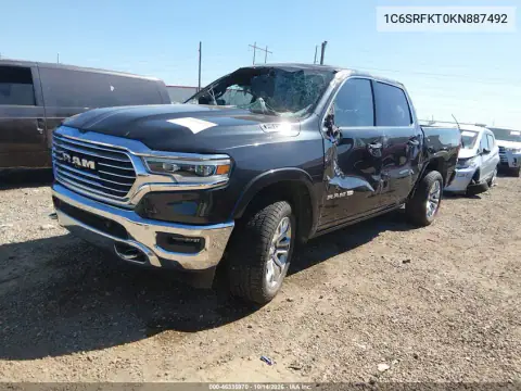 1C6SRFKT0KN887492 — 2019 RAM 1500, фото 3 с аукциона IAAI, Опрокидывание