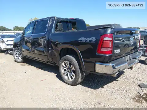 1C6SRFKT0KN887492 — 2019 RAM 1500, фото 4 с аукциона IAAI, Опрокидывание