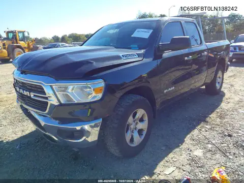 2020 Ram 1500 Big Horn 4X4 6'4 Box VIN 1C6SRFBT0LN138242 фото 2