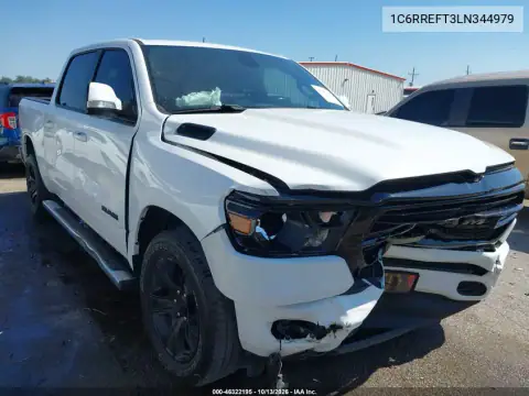 1C6RREFT3LN344979 — 2020 RAM 1500, Передняя часть, фото до ремонта