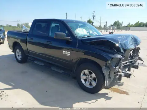 1C6RR6LG3MS530246 — 2021 RAM 1500, Передняя часть, фото до ремонта