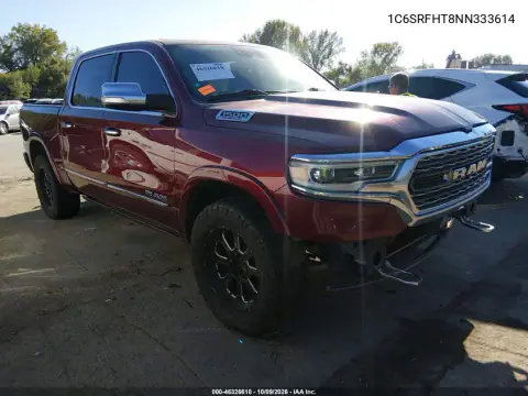 1C6SRFHT8NN333614 — 2022 RAM 1500, Передняя часть, фото до ремонта