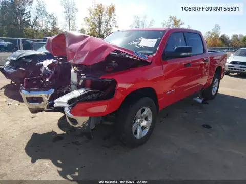 2024 Ram 1500 Big Horn 4X4 5'7 Box VIN 1C6RRFFG9RN155531 фото 2