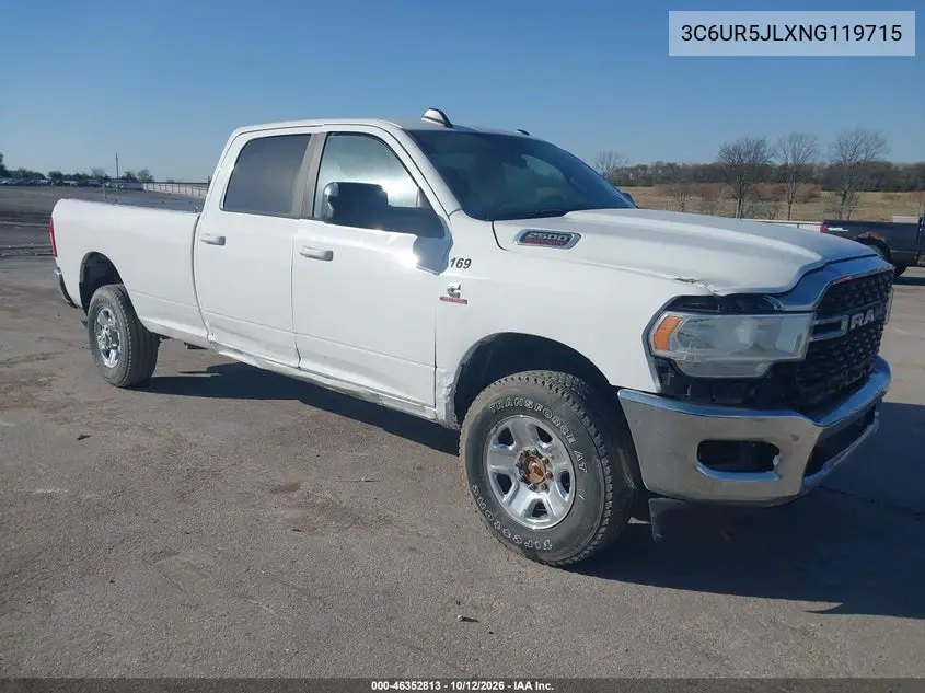 2022 Ram 2500 Big Horn 4X4 8' Box VIN 3C6UR5JLXNG119715 фото 1