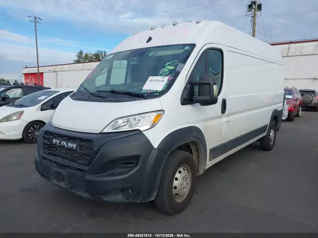 3C6LRVDG4PE563763 — 2023 RAM Promaster 2500 High Roof 159 Wb, фото 2 с аукциона IAAI 14.10.2026, Передняя часть