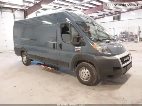2019 Ram Promaster 3500 Cargo Van High Roof 159 Wb Ext VIN 3C6URVJG9KE551321 фото 2