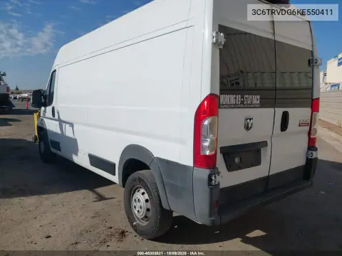 2019 Ram Promaster 2500 High Roof 159 Wb VIN 3C6TRVDG6KE550411 фото 3