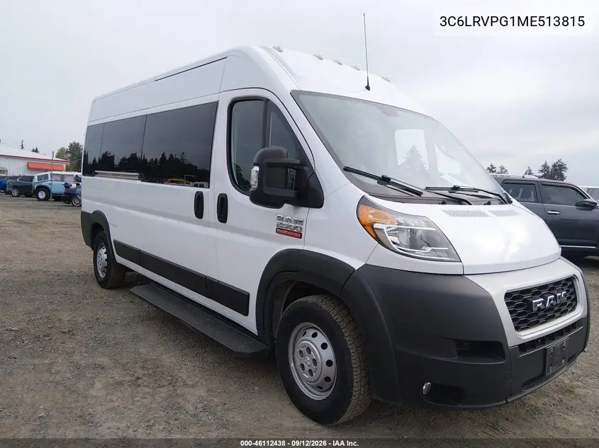 2021 Ram Promaster 2500 Window Van High Roof 159 Wb VIN 3C6LRVPG1ME513815 фото 2