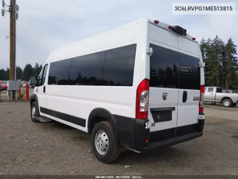 2021 Ram Promaster 2500 Window Van High Roof 159 Wb VIN 3C6LRVPG1ME513815 фото 4