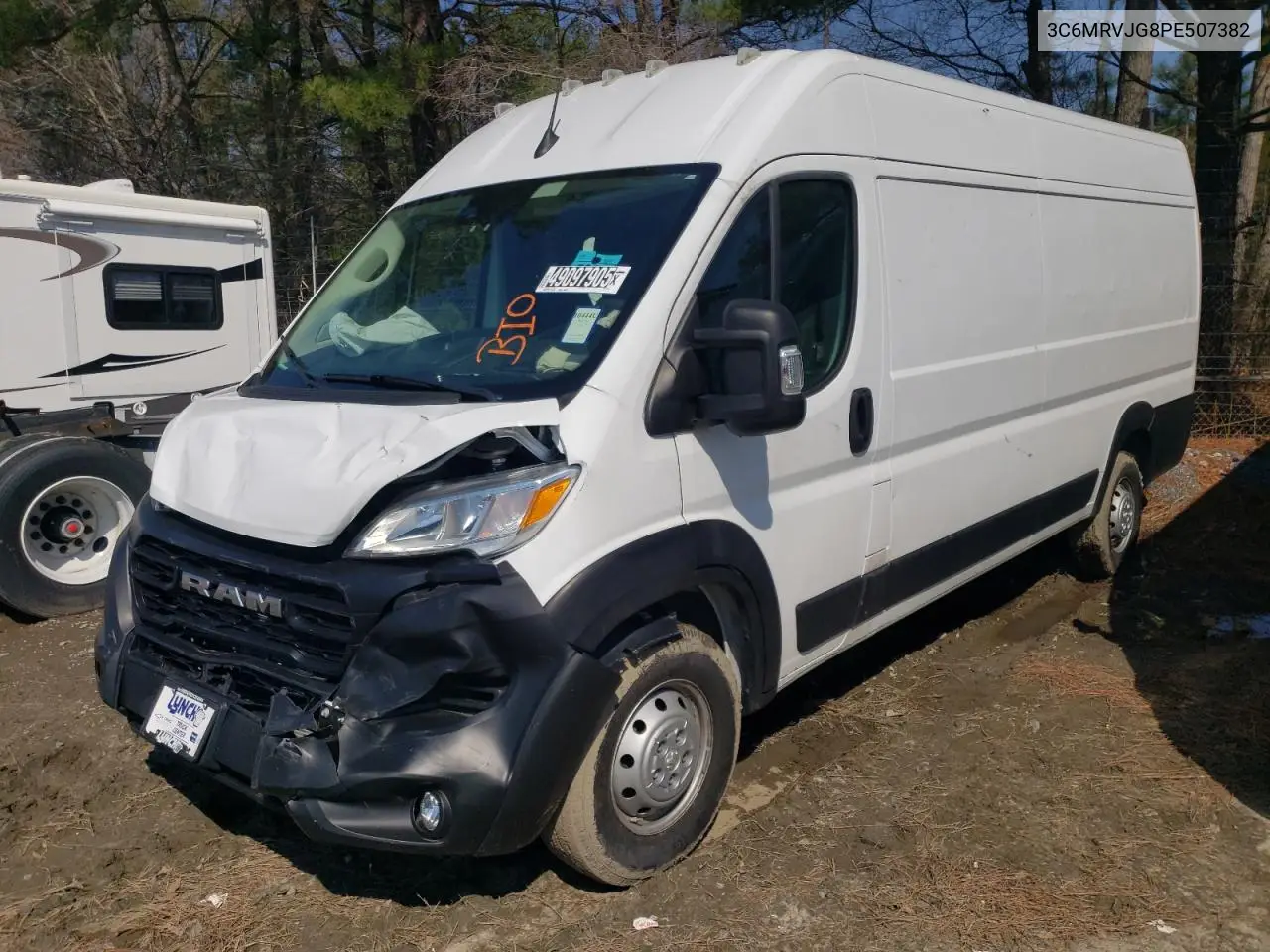 2023 Ram Promaster 3500 Cargo Van High Roof 159 Wb Ext VIN 3C6MRVJG8PE507382 фото 1
