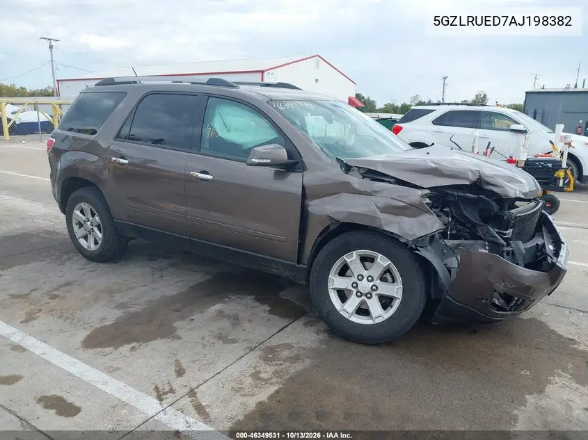 5GZLRUED7AJ198382 Saturn Outlook 2010 — повреждение Передняя часть, фото до ремонта