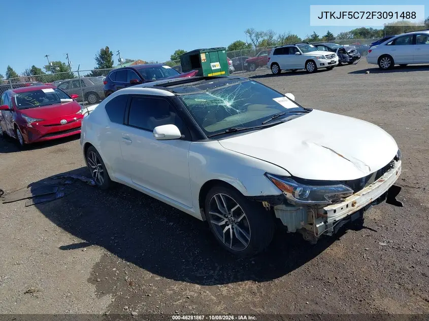 2015 Scion Tc VIN JTKJF5C72F3091488 фото 2