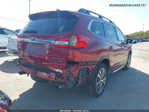 2019 Subaru Ascent Touring VIN 4S4WMARD4K3449737 фото 5