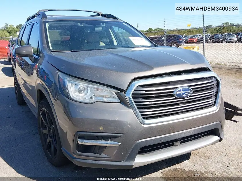 4S4WMAHD8M3400934 Subaru Ascent 2021 — повреждение Передний левый, фото до ремонта