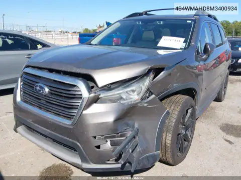 4S4WMAHD8M3400934 — 2021 Subaru Ascent, фото 2 с аукциона IAAI, Передний левый