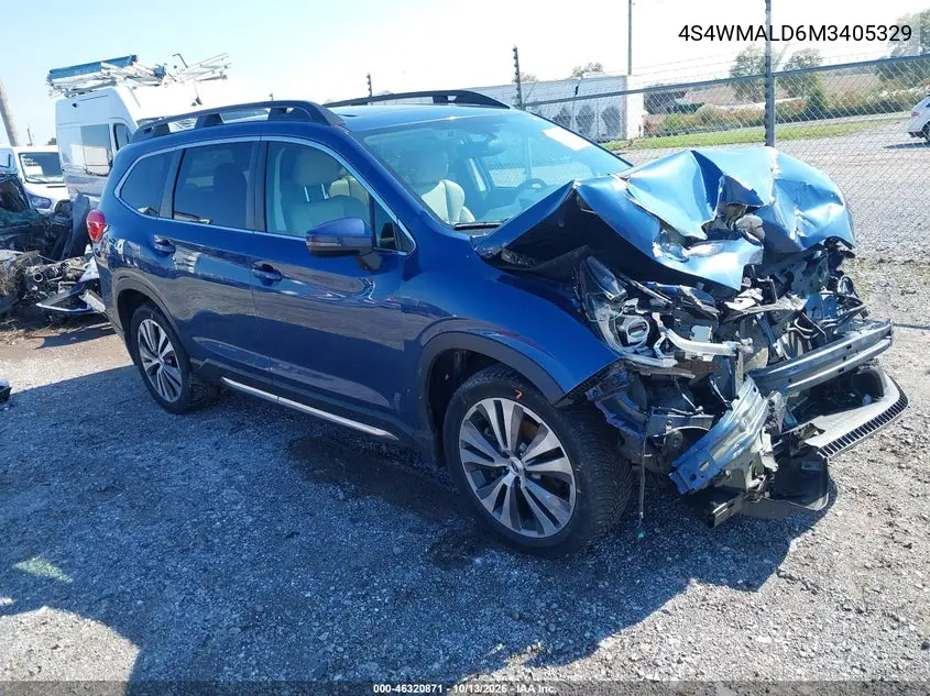 4S4WMALD6M3405329 Subaru Ascent 2021 — повреждение Передняя часть, фото до ремонта