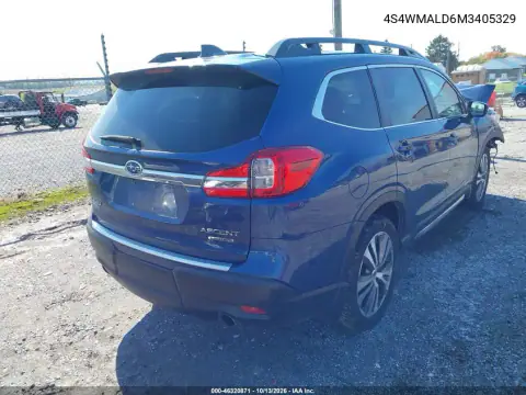 4S4WMALD6M3405329 — 2021 Subaru Ascent, фото 4 с аукциона IAAI, Передняя часть