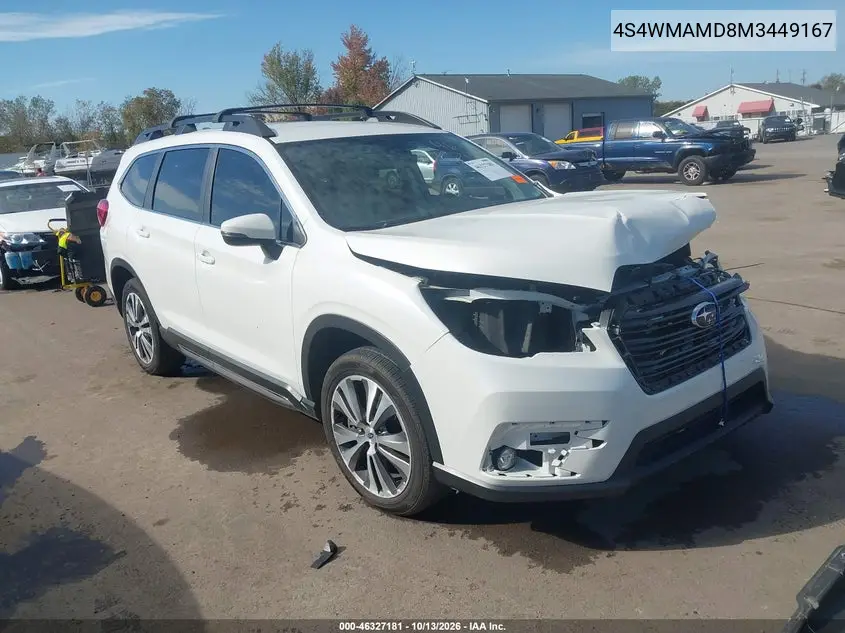 2021 Subaru Ascent Limited VIN 4S4WMAMD8M3449167 фото 1