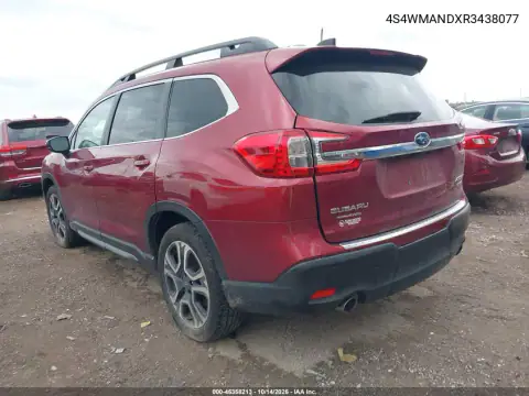 4S4WMANDXR3438077 — 2024 Subaru Ascent, фото 3 с аукциона IAAI, Передняя часть справа