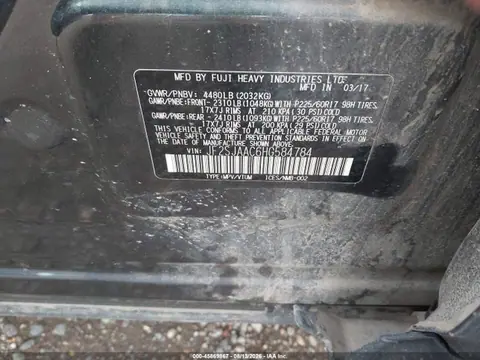2017 Subaru Forester 2.5i VIN JF2SJAAC6HG584784 фото 9