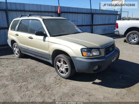 JF1SG63653H742848 — 2003 Subaru Forester, Естественный износ, фото до ремонта