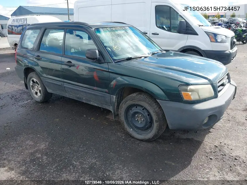 JF1SG63615H734457 Subaru Forester 2005 — повреждение Передняя часть, фото до ремонта