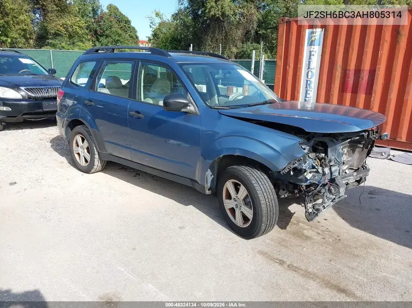 2010 Subaru Forester 2.5X VIN JF2SH6BC3AH805314 фото 1