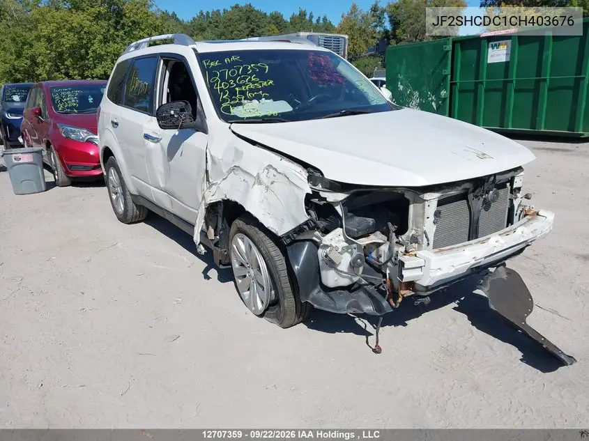 2012 Subaru Forester VIN JF2SHCDC1CH403676 фото 1