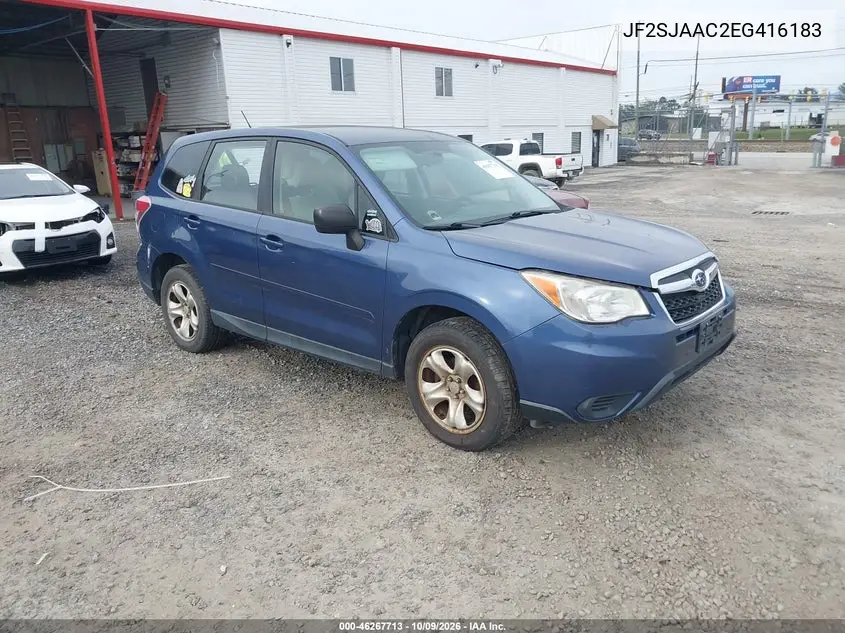 2014 Subaru Forester 2.5I VIN JF2SJAAC2EG416183 фото 1