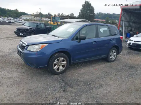2014 Subaru Forester 2.5I VIN JF2SJAAC2EG416183 фото 2
