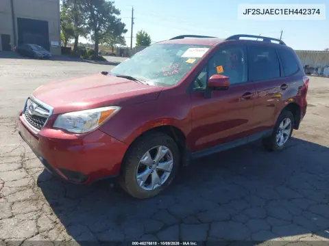 2014 Subaru Forester 2.5I Premium VIN JF2SJAEC1EH442374 фото 2