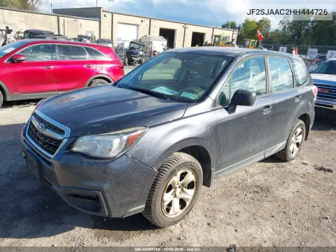 2017 Subaru Forester 2.5I VIN JF2SJAAC2HH444726 фото 3