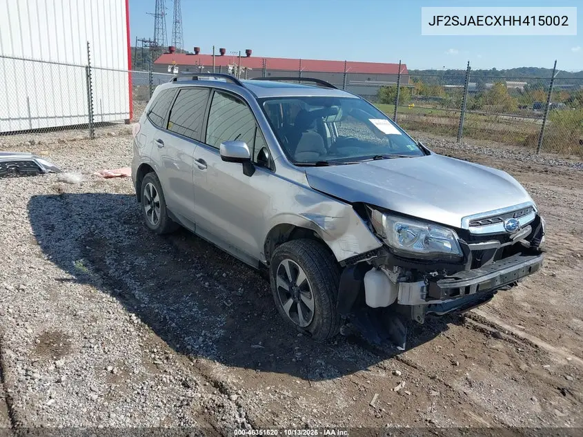 JF2SJAECXHH415002 Subaru Forester 2017 — повреждение Боковая часть, фото до ремонта